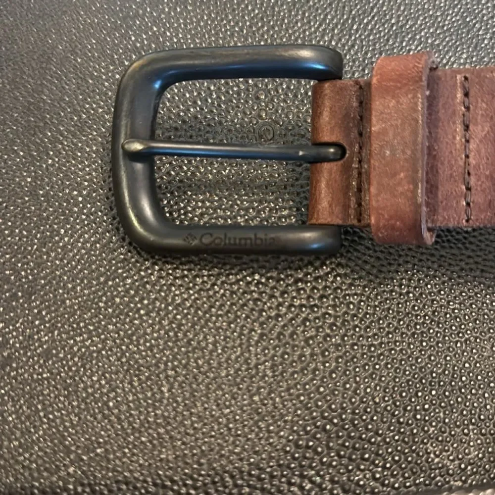 Columbia Men's Brown Leather Braided Belt size 44
